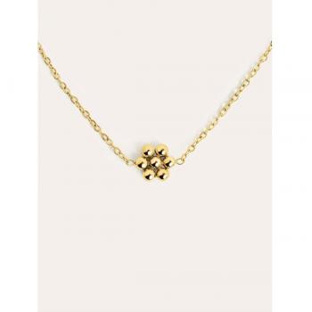 Collar de Acero con Acabado en Baño de Oro