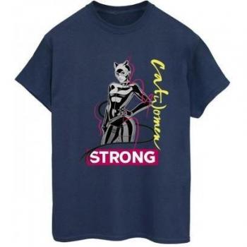 DC Comics Frauen T-Shirt Batman Catwoman Boyfriend aus robuster Baumwolle