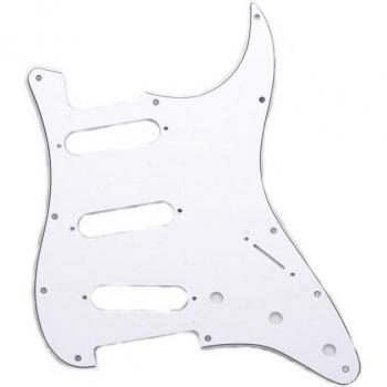 Garde-pick Stratocaster ST SSS : pickguard à 11 trous, plaque et vis inclus