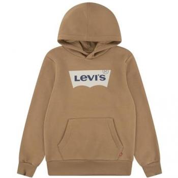 Levi's Kinder-Batwing Pullover mit Kapuze – Basic schmal hüftlang, braun