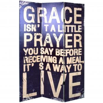 Wandteiler „Haku“ in lebendiger Farbgebung, Größe 120 × 30 × 180 cm