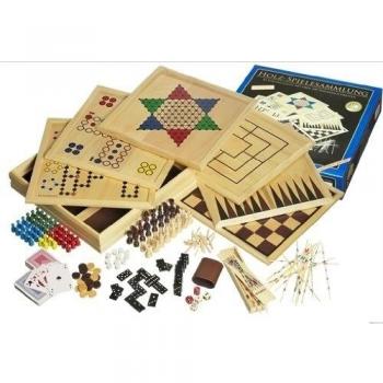 Holz-Spielesammlung mit 100 Spielmöglichkeiten