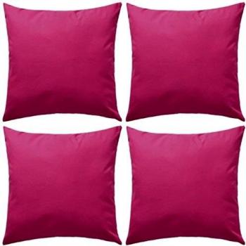 VidaXL Cuscini per Mobili da Giardino 4 pz 45 x 45 cm Rosa