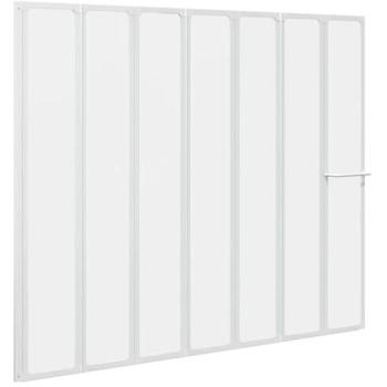 Premium Frosted Aluminum/PP Bath Screen, 168 × 140 cm – vidaXL