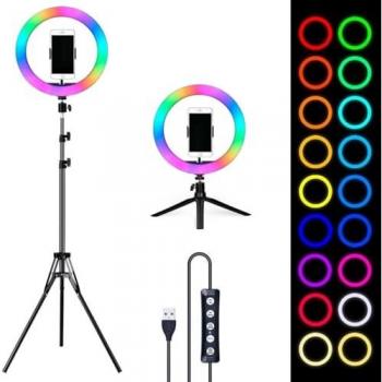 Aro de Luz LED de 26cm con 9 Colores