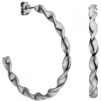 Paar Creolen PURELEI Schmuck Geschenk Kreuz Ohrringe, silber, Ohrringe, Damen, Edelstahl