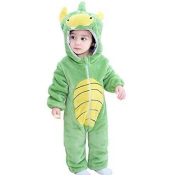 Baby Jumpsuit with Hood, Animal Print