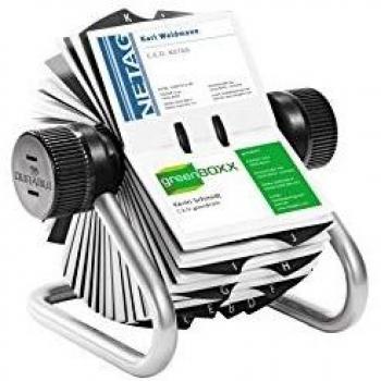 Portabiglietti Visita Rotatorio 400 Posti Silver Visifix Rotary File Durable