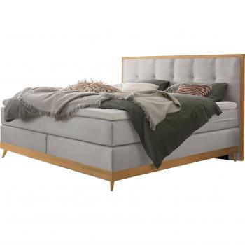 Grau‑Eiche HASENA Villa Boxspringbett (B:188 cm L:205 cm)