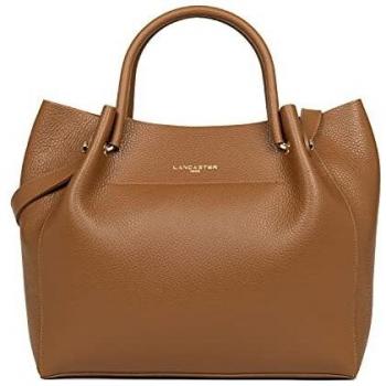 Cabas Épaule Lancaster en Cuir Camel