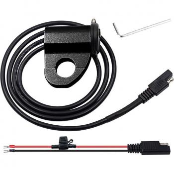 Leepee Waterdichte Auto Snellader met Schakelaar, 2.4A Digitale Display voor Mobiele Telefoon
