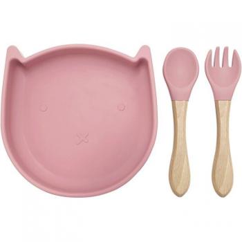Cuillère en silicone pour bébé avec bol sécurisé