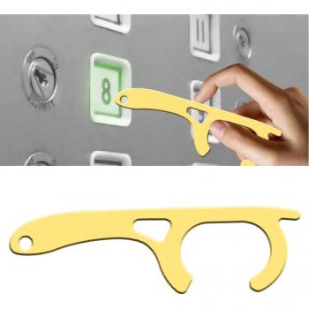 Main en laiton pour ouvrir les portes sans toucher