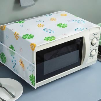 Accesorio de cocina: cubierta PEVA a prueba de polvo y aceite para microondas, doble bolsillo incluido