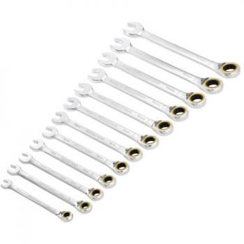 Draper Expert 03913 HI-TORQ® M Reversible Ratchet Spanner Set Black 12Pc