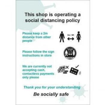 Store Open: Follow Social Distancing Guidelines
