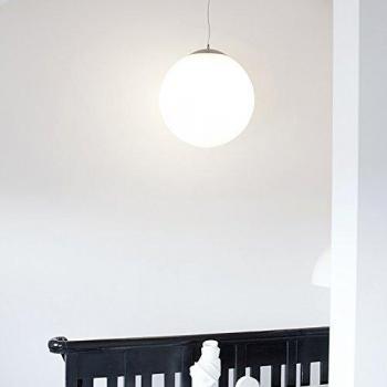 E27 Pendelleuchte Ball, Glas, 1-flammig, modern, Weiß