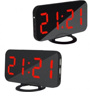 Despertador y Espejo USB Moderno