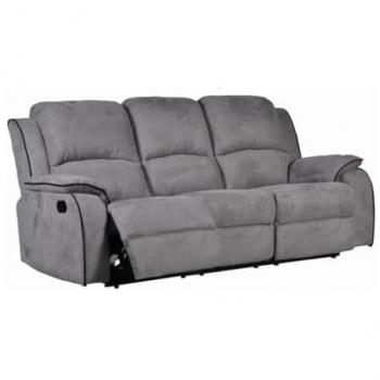 Hernani 3 places microfibre gris – canapé relax