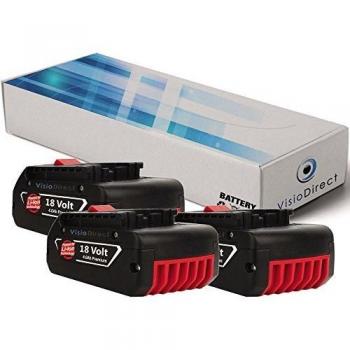 Kit 3 batteries 18 V Li‑Ion 4000 mAh pour Bosch GSR‑18 LI (perceuse‑visseuse) – Visiodirect