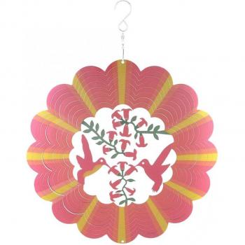 Hanging 12-Inch Colorful Metal Wind Chimes with Hook for Outdoor Decor