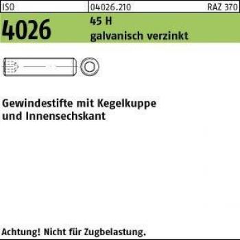 ISO 4026 Gewindebolzen M8x30 galvanisch verzinkt