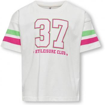 Short Sleeve Girl’s Tee “Kids Only Life” Blanco