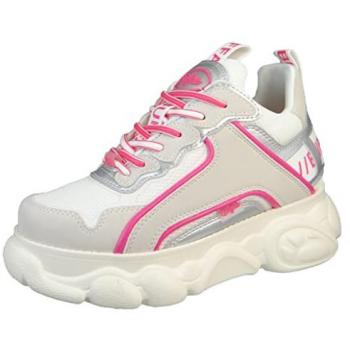 Buffalo CLD Chai Scarpe Sportive Donna 39 Bianco/Rosa Fluo/Grigio Chiaro