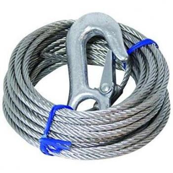 Lalizas 9‑M Hooked Cable Winch – Silver, Unisex