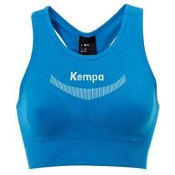 Camiseta deportiva femenina Kempa Attitude Pro en azul blanco – M/L