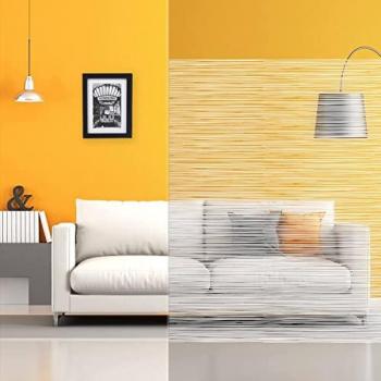 Dimexact – Film décoratif fenêtre à fines vagues blanches – 152 cm × 5 m – En rouleau