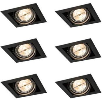 G53 Qazqa LED-Einbau-Stahlstrahler 91102 – kein Leuchtmittel