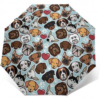 Automatic Folding Umbrella with Dog Head Design