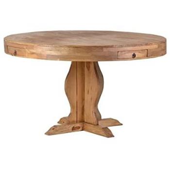 MiaMöbel „Mexikanische Eleganz“ 140 cm runder Tisch aus massivem Pinienholz