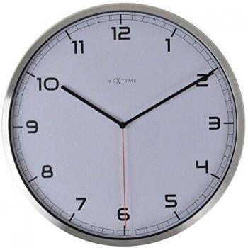 Wandzeitmesser 35 × 4,2 cm – Aluminium‑Finish – White – Company