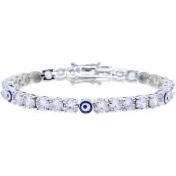 Brazalete de zirconia cúbica 5A para mujer