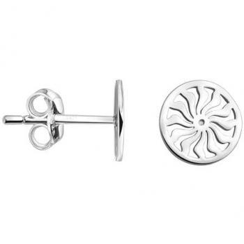 Sonnenkreis Ohrstecker für Damen 925 Silber