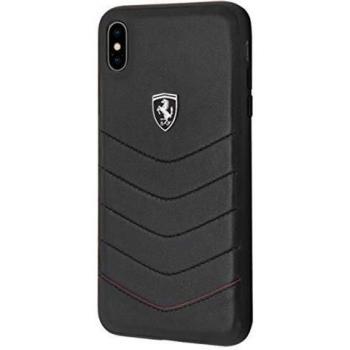 Custodia Ferrari in pelle per iPhone XS Max, colore nero