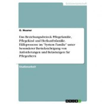 Das Beziehungsdreieck Pflegefamilie, Pflegekind und Herkunftsfamilie. Hilfeprozesse im System Familie unter besonderer Berücksichtigung von Anforderungen und Belastungen für Pflegeeltern