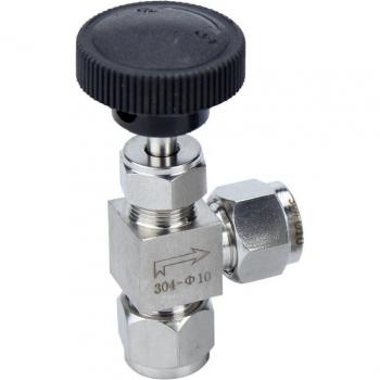 Tube de compression 304 inox, réglage 3‑12 mm, coude à 90°, aiguille, vanne grue, multi‑fluides (eau, gaz, propane)