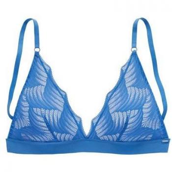 LASCANA Bralette Marla, Damen, blau, ohne Bügel
