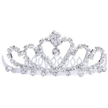 PIXNOR Fizzante Cristallo Strass Corona Tiara Cerchietto con Pettine