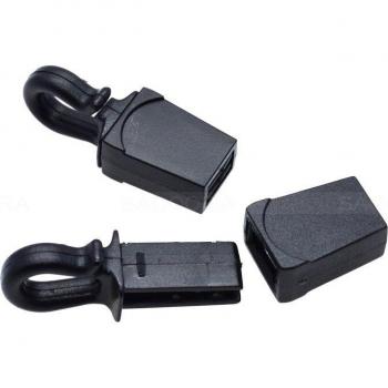 50pcs Black Zip Clip Buckle Cord Locks for Backpack/Clothing #C0015-B2
