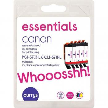 Canon Kit d'Encres 0318c009 PGI-570XL / CLI-571 Noir-Cyan-Magenta-Jaune