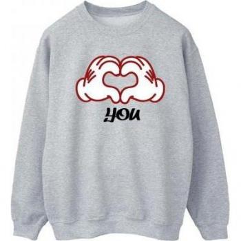 Disney Mickey Mouse Love You Hands Sweatshirt for Women