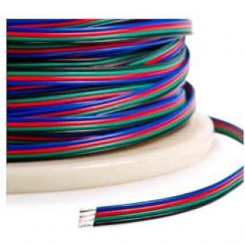 Fibre Câble Plate 4x0.5 mm², 100 m – Ruban LED RGB