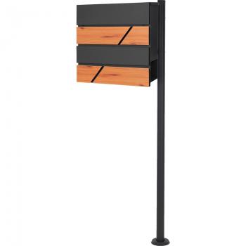 Cassetta Postale con Scomparto per Letture – Piedistallo in Acciaio 120 cm – ECD Germany