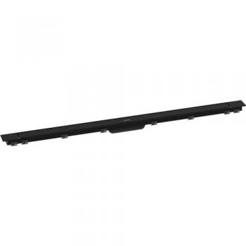 Canalina doccia 120 cm RainDrain Match Plus con griglia nera opaca