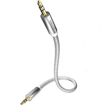 Premium 2‑fache Abschirmung 3,5 mm Klinkenkabel – 1,5 m in Silber/Weiß