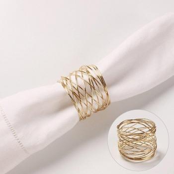 Gold Cross Hollow Napkin Ring